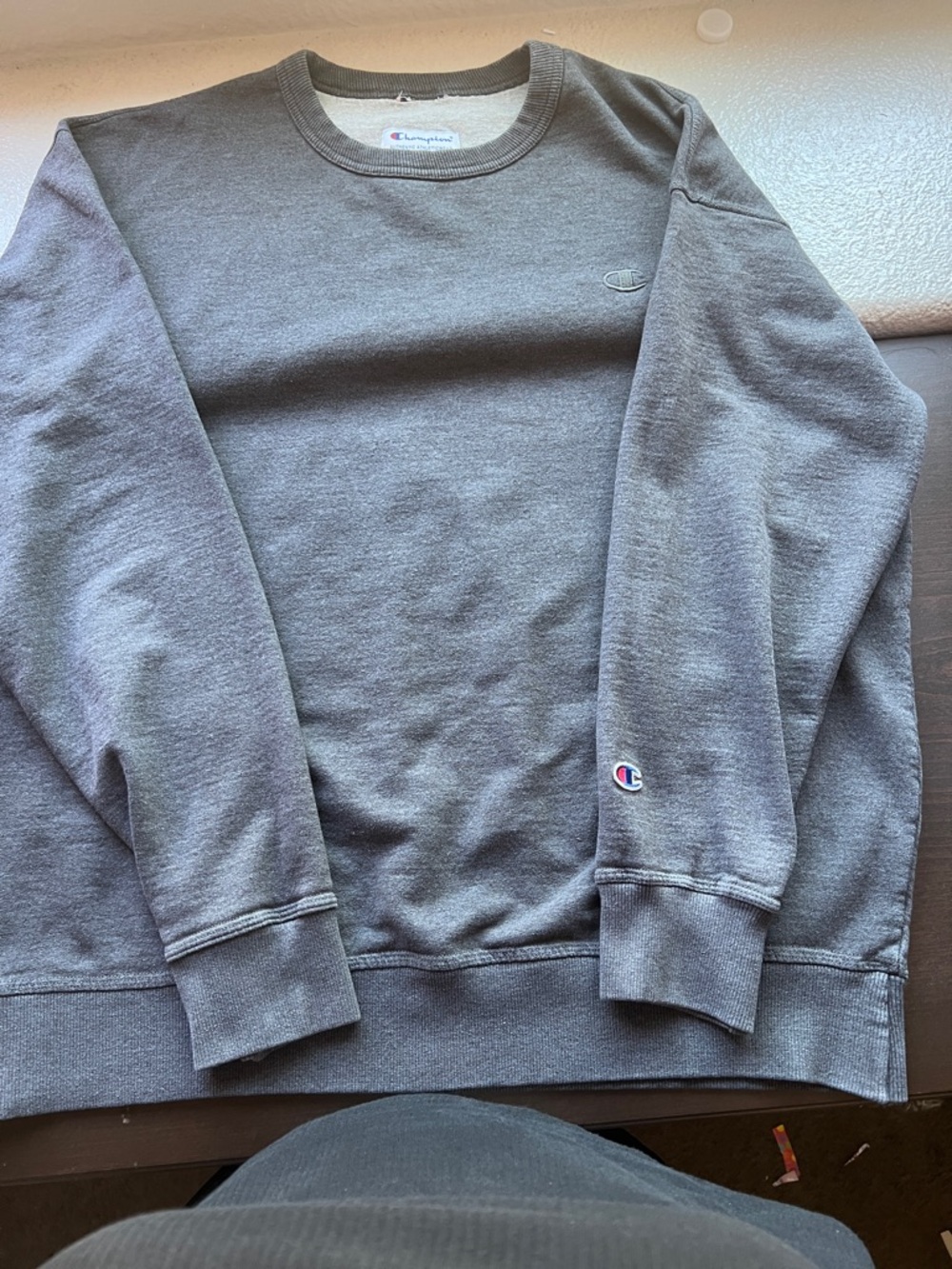 Champion Gray Crewneck Pullover Sweatshirt